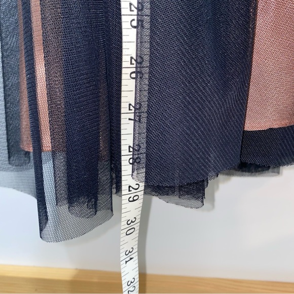 Betsy & Adam Black/Pink Midi Dress, Sheer black lace over pink satin, Size 8 - Picture 7 of 10